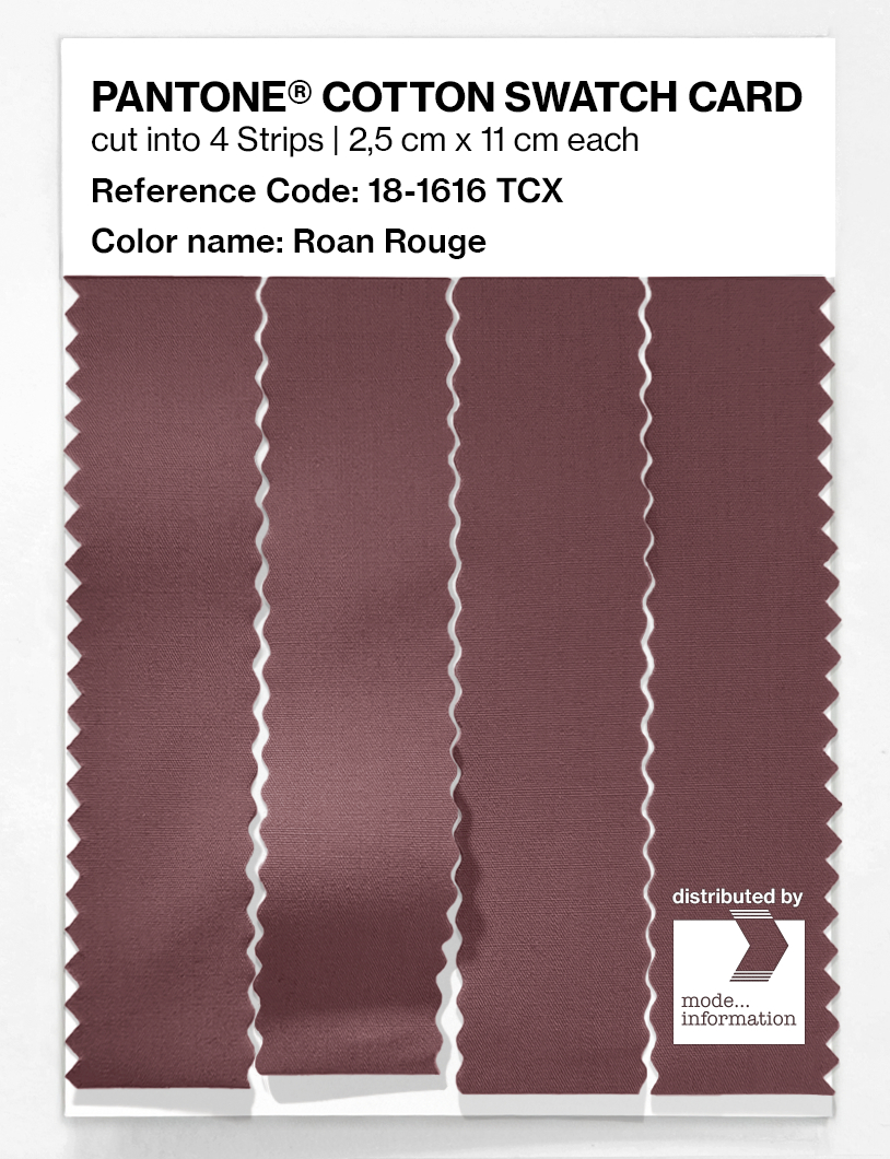 Product image 3 of the product “PANTONE® COTTON SWATCH CARD 18-1616 TCX Roan Rouge ”