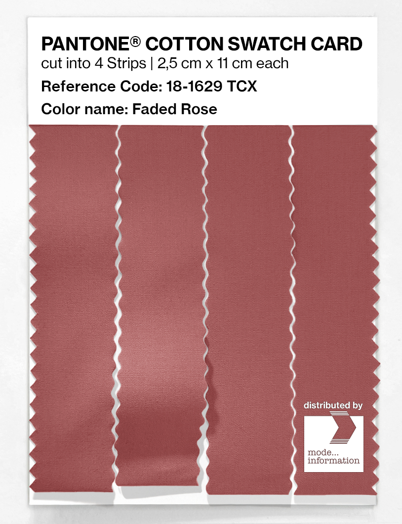 Product image 3 of the product “PANTONE® COTTON SWATCH CARD 18-1629 TCX Faded Rose ”