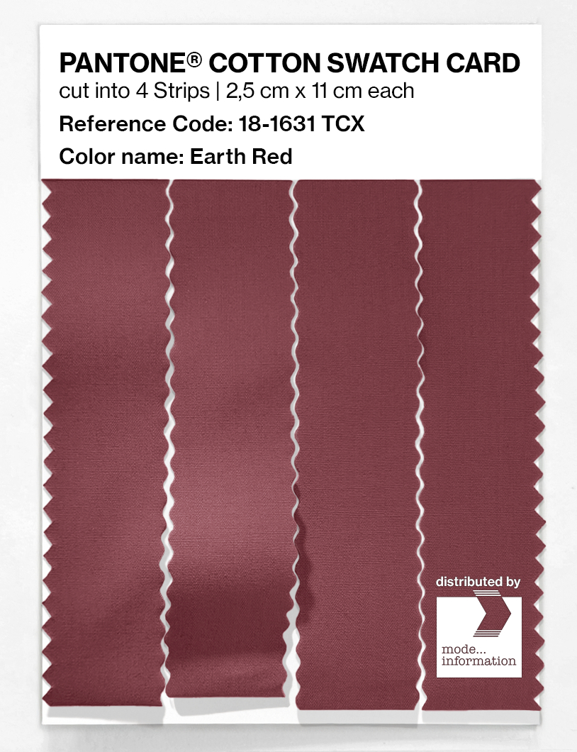 Product image 3 of the product “PANTONE® COTTON SWATCH CARD 18-1631 TCX Earth Red ”