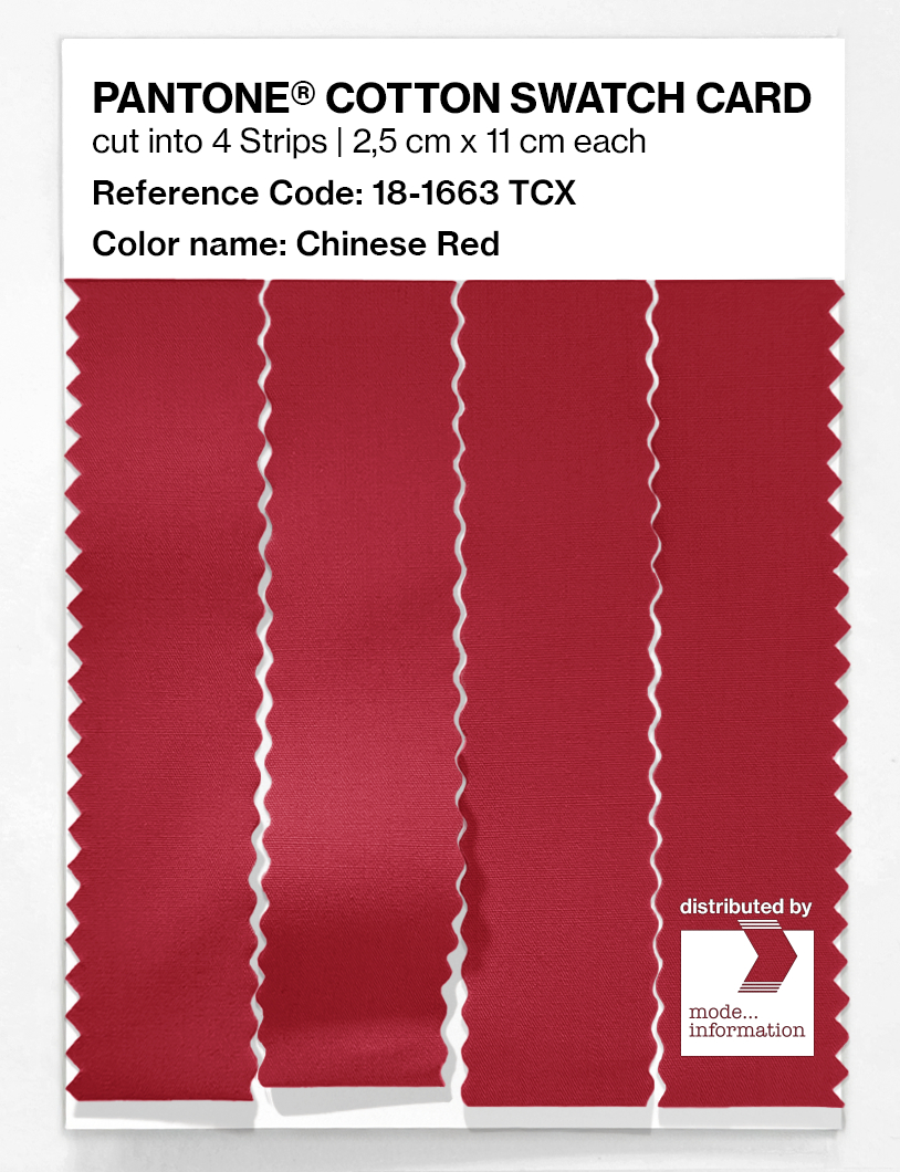 Artikelbild 3 des Artikels “PANTONE® COTTON SWATCH CARD 18-1663 TCX Chinese Red “