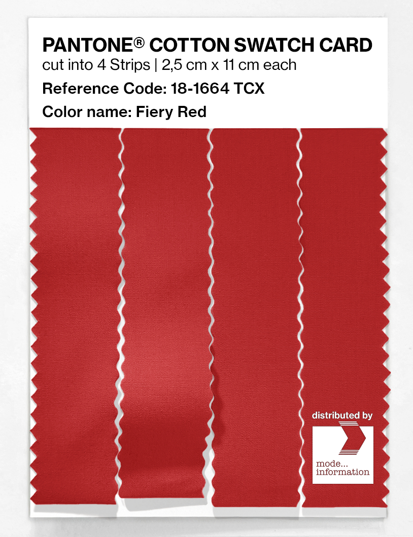 Artikelbild 3 des Artikels “PANTONE® COTTON SWATCH CARD 18-1664 TCX Fiery Red “
