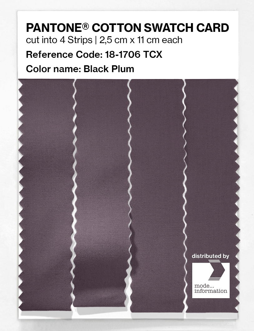 Product image 3 of the product “PANTONE® COTTON SWATCH CARD 18-1706 TCX Black Plum ”