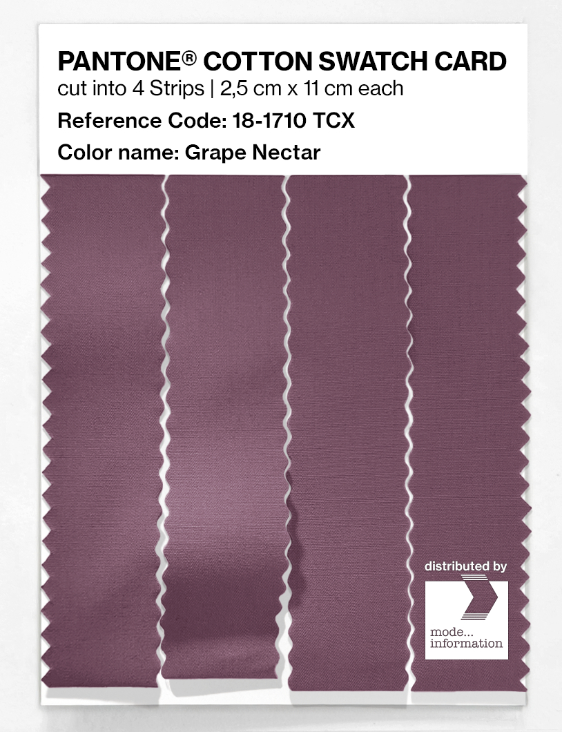 Product image 3 of the product “PANTONE® COTTON SWATCH CARD 18-1710 TCX Grape Nectar ”