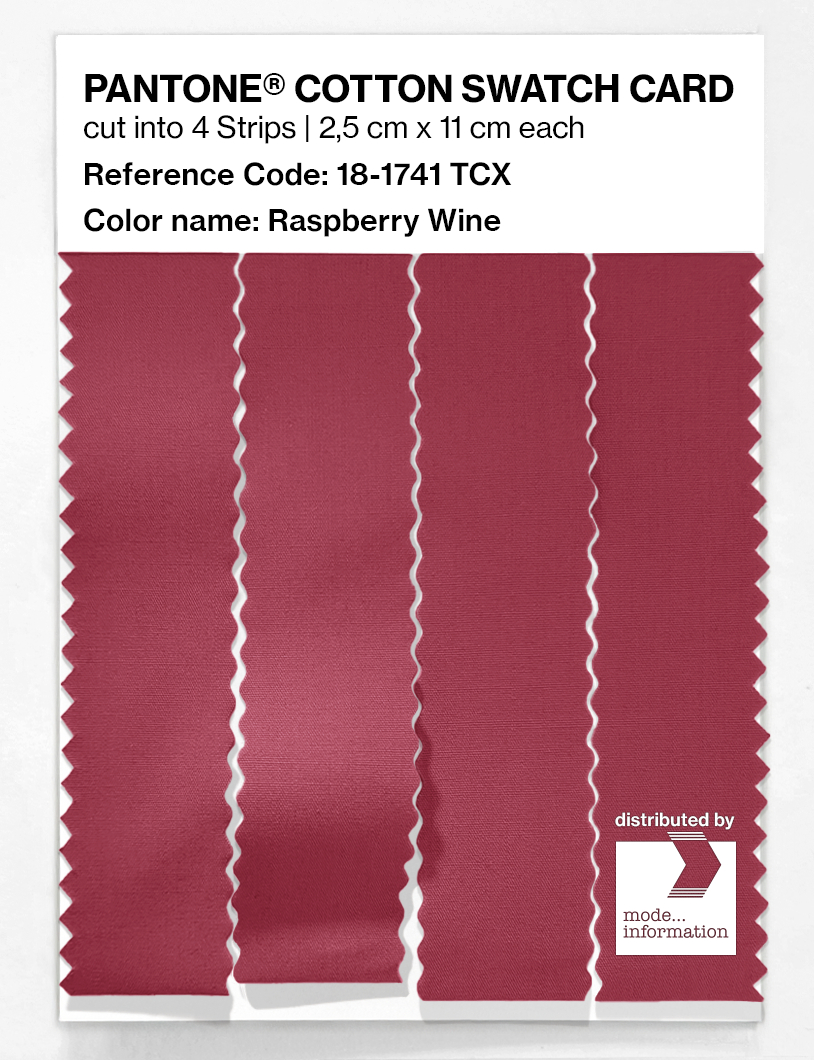 Artikelbild 3 des Artikels “PANTONE® COTTON SWATCH CARD 18-1741 TCX Raspberry Wine “