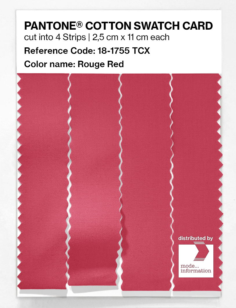 Artikelbild 3 des Artikels “PANTONE® COTTON SWATCH CARD 18-1755 TCX Rouge Red “