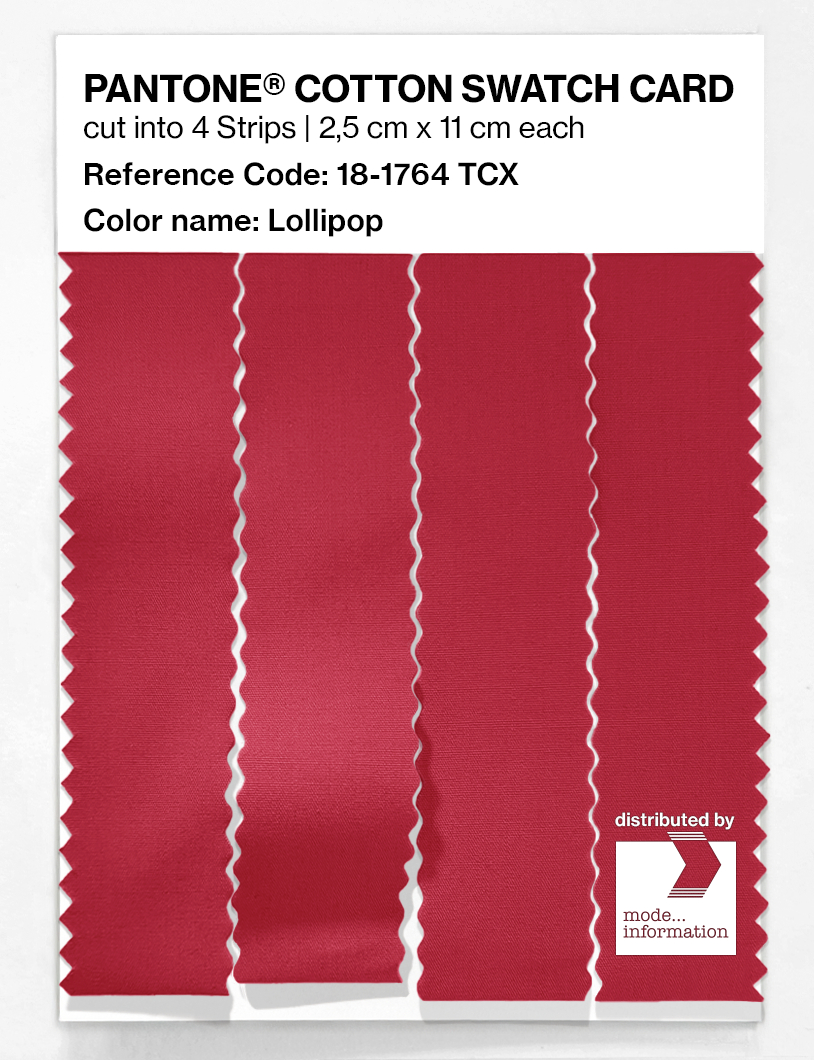 Product image 3 of the product “PANTONE® COTTON SWATCH CARD 18-1764 TCX Lollipop ”