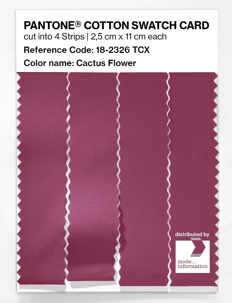 Product image 3 of the product “PANTONE® COTTON SWATCH CARD 18-2326 TCX Cactus Flower ”