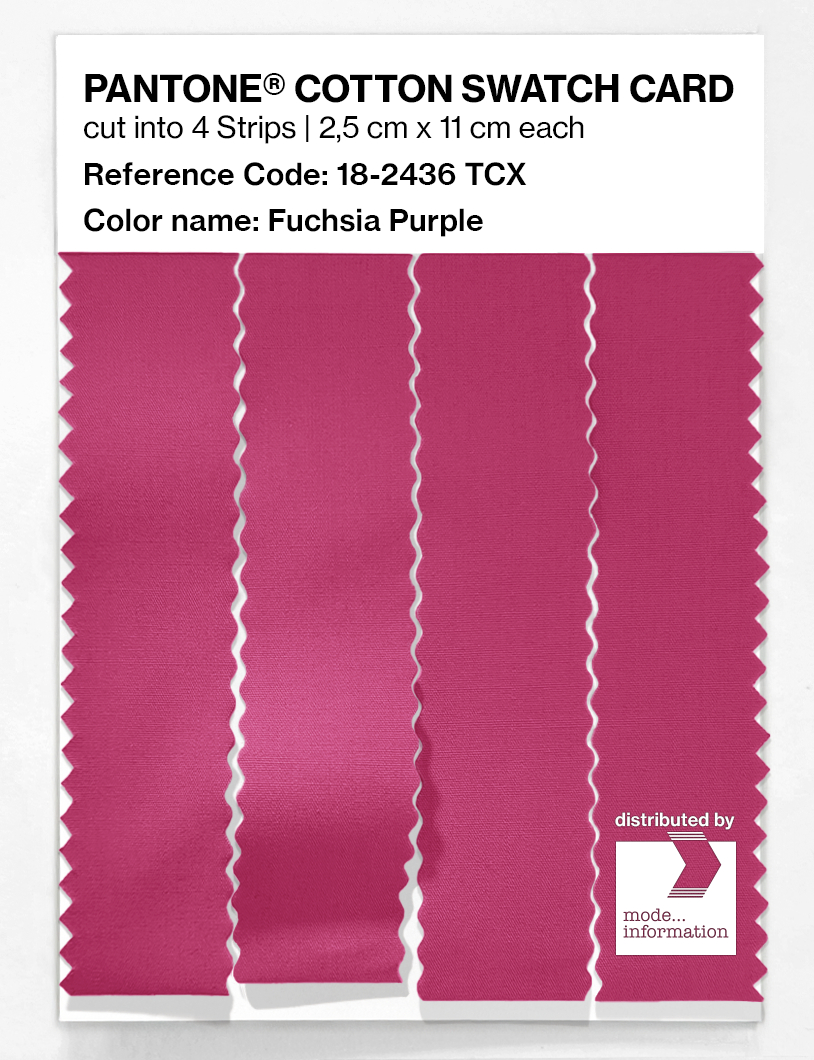 Product image 3 of the product “PANTONE® COTTON SWATCH CARD 18-2436 TCX Fuchsia Purple ”