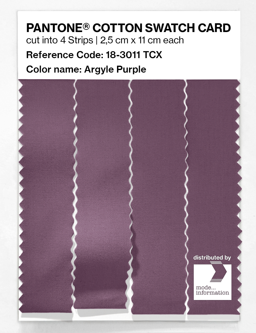 Product image 3 of the product “PANTONE® COTTON SWATCH CARD 18-3011 TCX Argyle Purple ”
