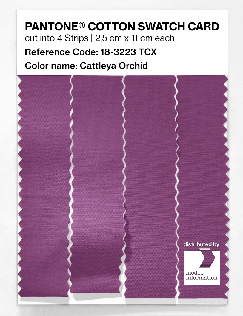Artikelbild 3 des Artikels “PANTONE® COTTON SWATCH CARD 18-3223 TCX Cattleya Orchid “