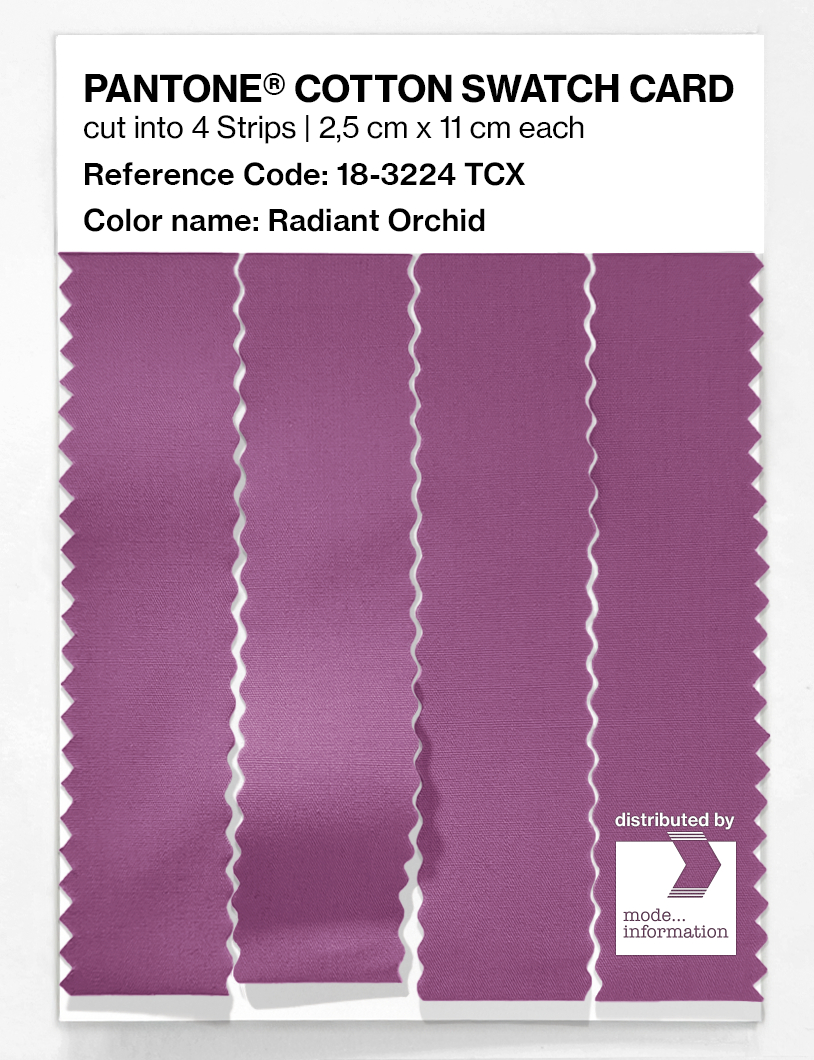 Product image 3 of the product “PANTONE® COTTON SWATCH CARD 18-3224 TCX Radiant Orchid ”