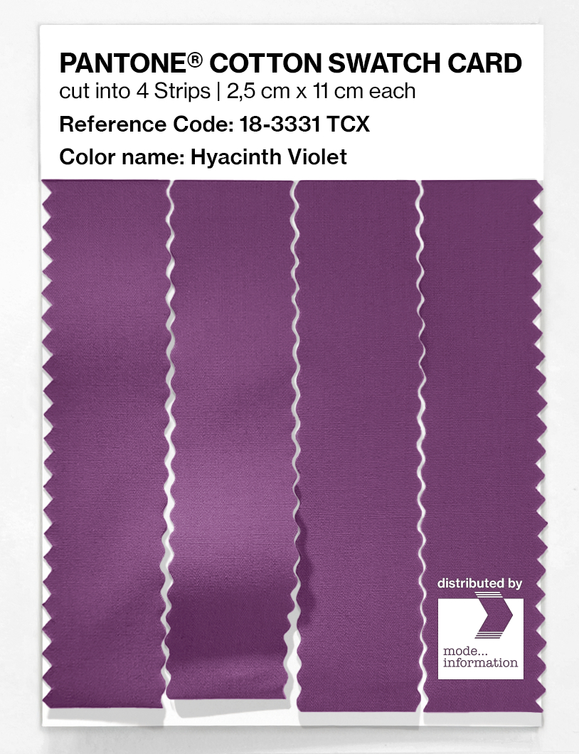 Product image 3 of the product “PANTONE® COTTON SWATCH CARD 18-3331 TCX Hyacinth Violet ”