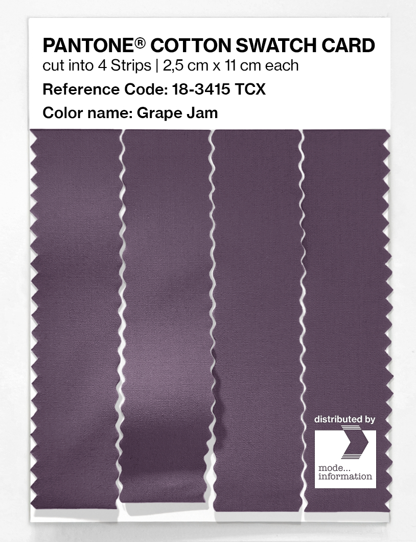 Product image 3 of the product “PANTONE® COTTON SWATCH CARD 18-3415 TCX Grape Jam ”