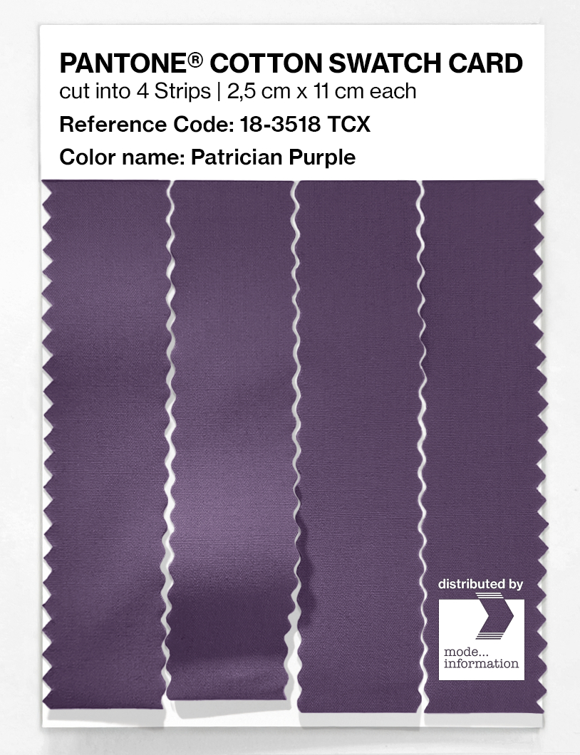 Product image 3 of the product “PANTONE® COTTON SWATCH CARD 18-3518 TCX Patrician Purple ”