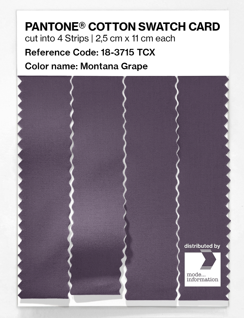 Product image 3 of the product “PANTONE® COTTON SWATCH CARD 18-3715 TCX Montana Grape ”