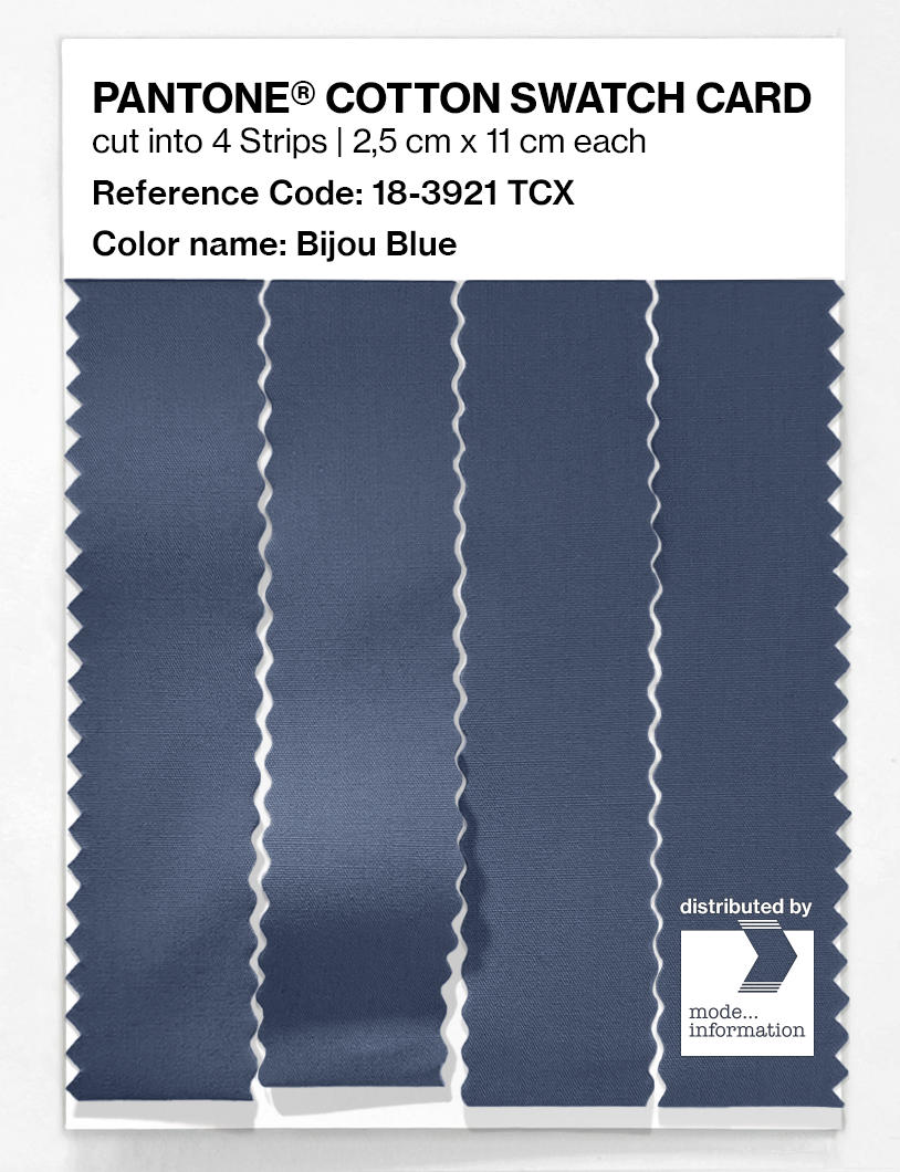 Product image 3 of the product “PANTONE® COTTON SWATCH CARD 18-3921 TCX Bijou Blue ”