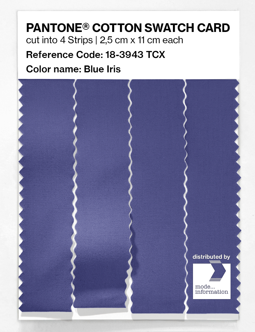 Product image 3 of the product “PANTONE® COTTON SWATCH CARD 18-3943 TCX Blue Iris ”