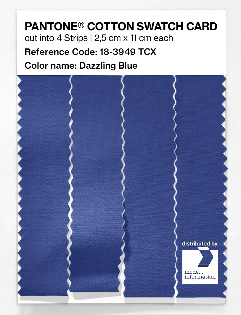 Artikelbild 3 des Artikels “PANTONE® COTTON SWATCH CARD 18-3949 TCX Dazzling Blue “