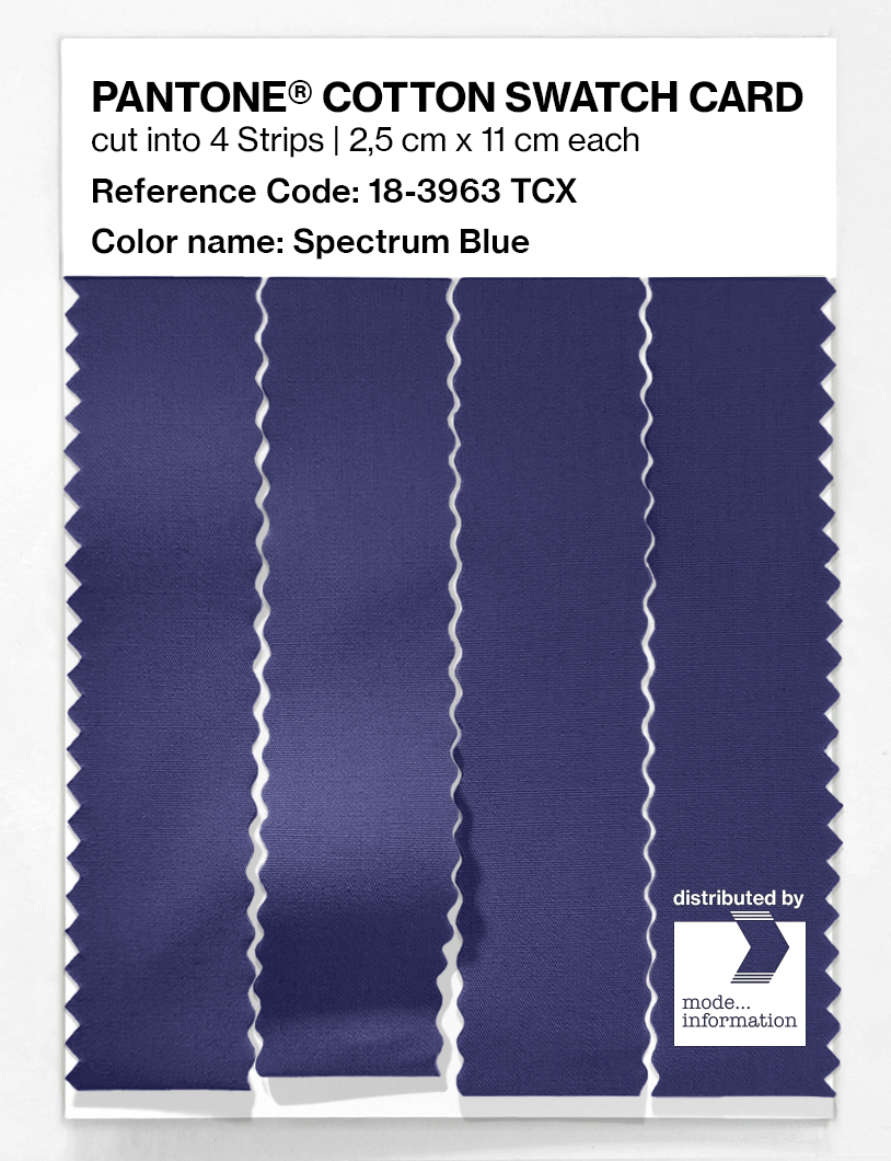 Product image 3 of the product “PANTONE® COTTON SWATCH CARD 18-3963 TCX Spectrum Blue ”