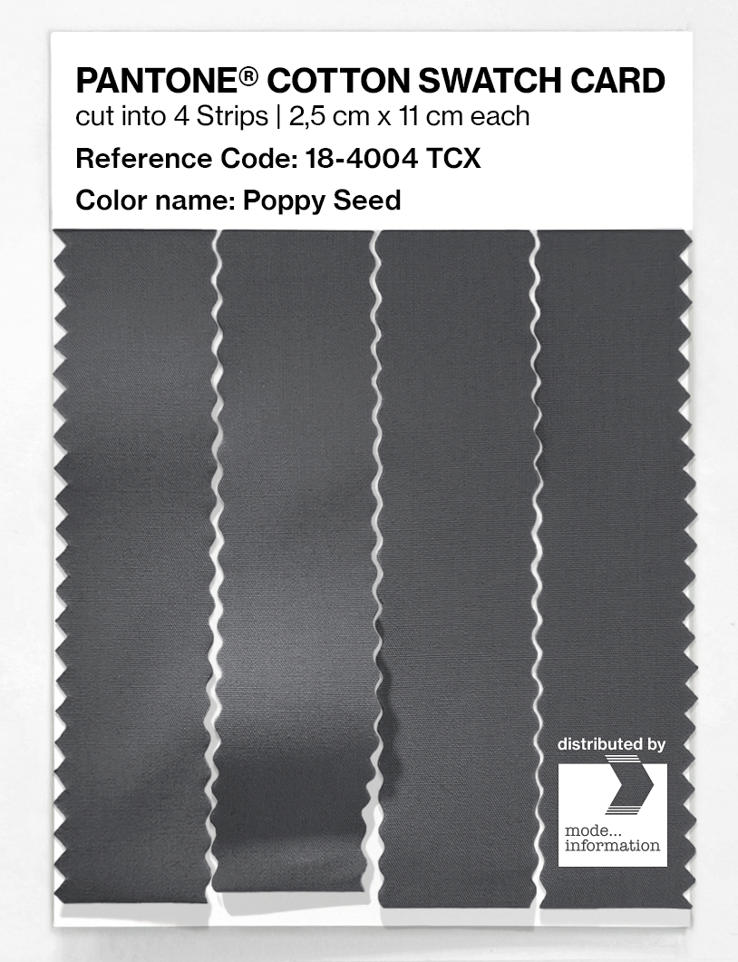 Product image 3 of the product “PANTONE® COTTON SWATCH CARD 18-4004 TCX Poppy Seed ”