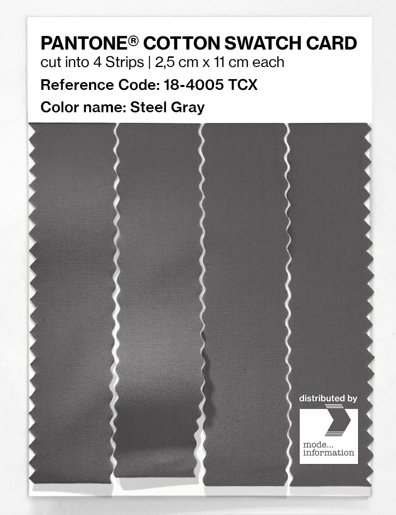 Artikelbild 3 des Artikels “PANTONE® COTTON SWATCH CARD 18-4005 TCX Steel Gray “