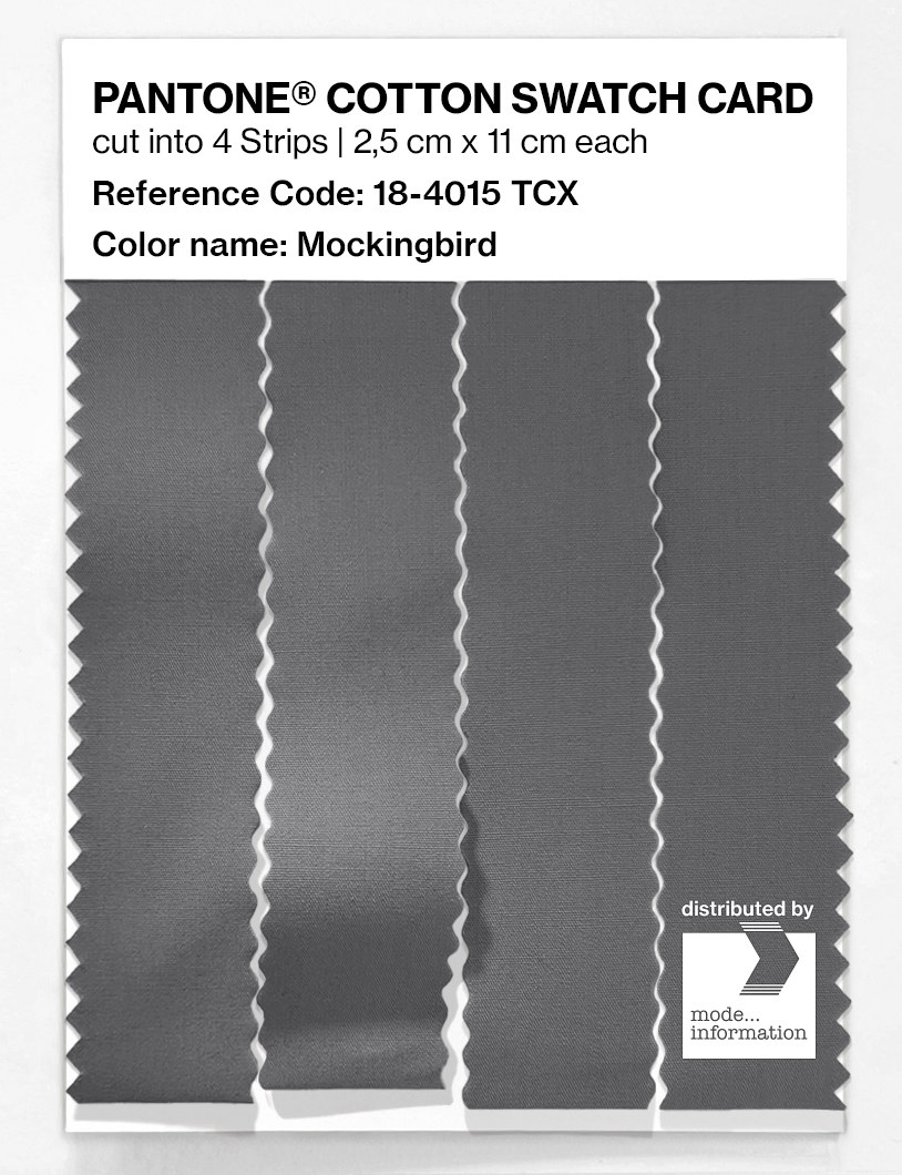 Product image 3 of the product “PANTONE® COTTON SWATCH CARD 18-4015 TCX Mockingbird ”