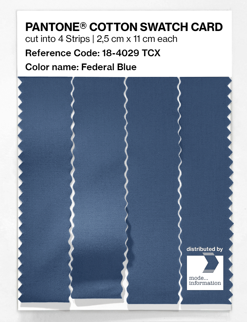 Product image 3 of the product “PANTONE® COTTON SWATCH CARD 18-4029 TCX Federal Blue ”