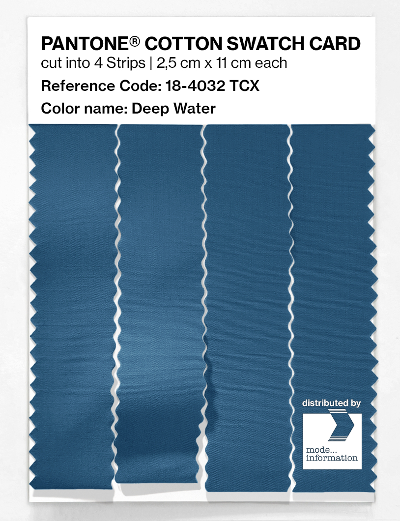 Product image 3 of the product “PANTONE® COTTON SWATCH CARD 18-4032 TCX Deep Water ”