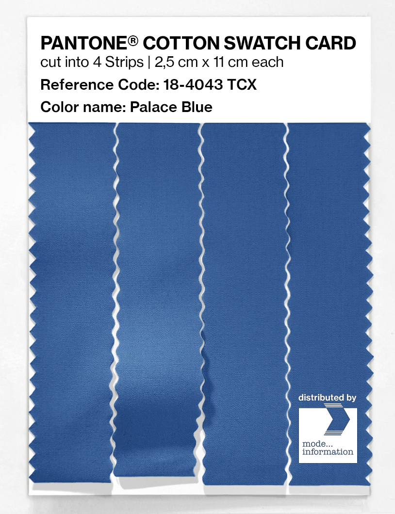 Product image 3 of the product “PANTONE® COTTON SWATCH CARD 18-4043 TCX Palace Blue ”
