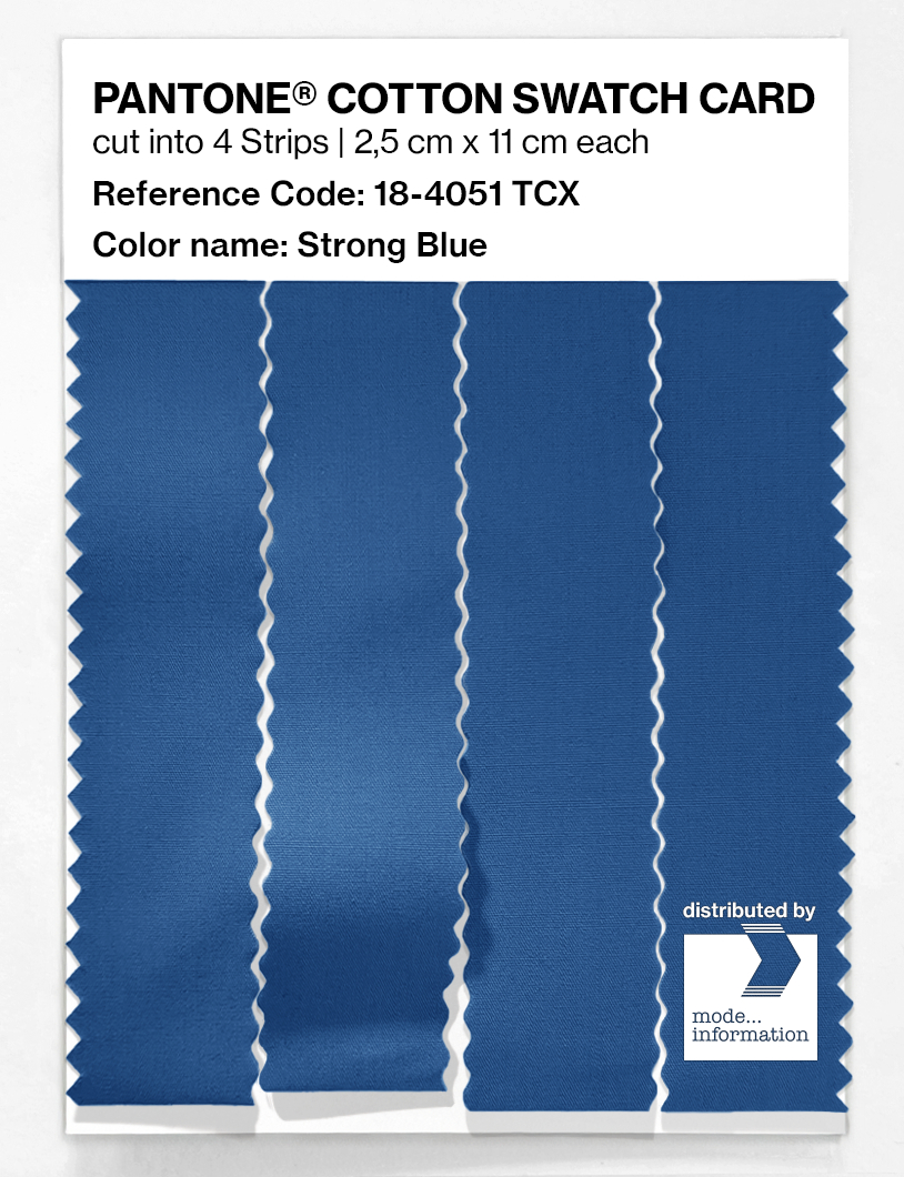 Product image 3 of the product “PANTONE® COTTON SWATCH CARD 18-4051 TCX Strong Blue ”