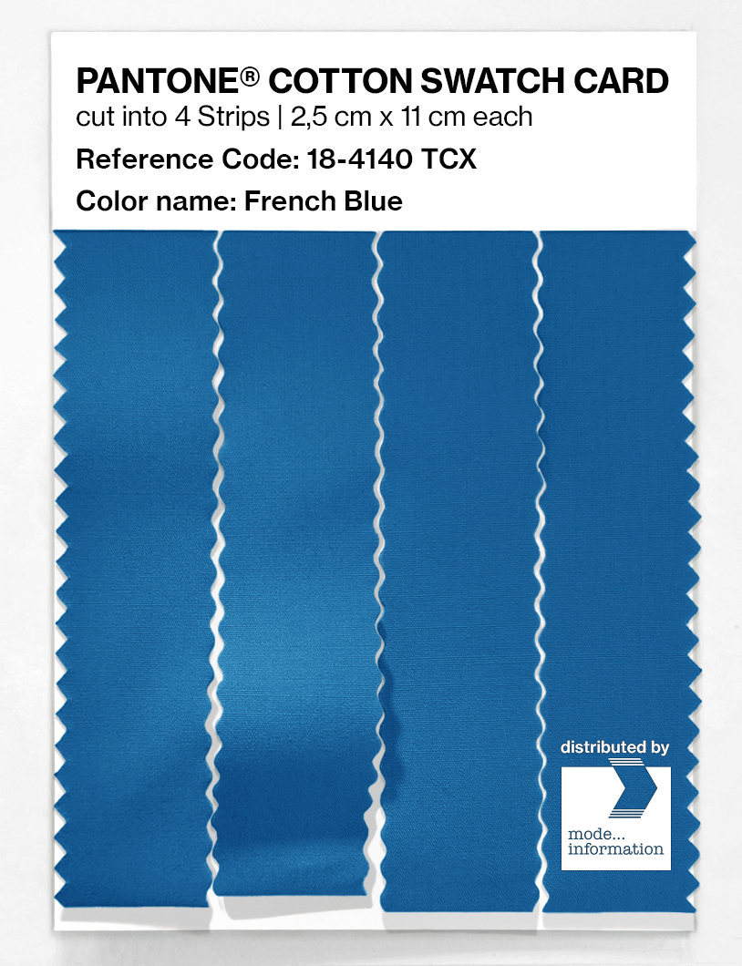 Product image 3 of the product “PANTONE® COTTON SWATCH CARD 18-4140 TCX French Blue ”