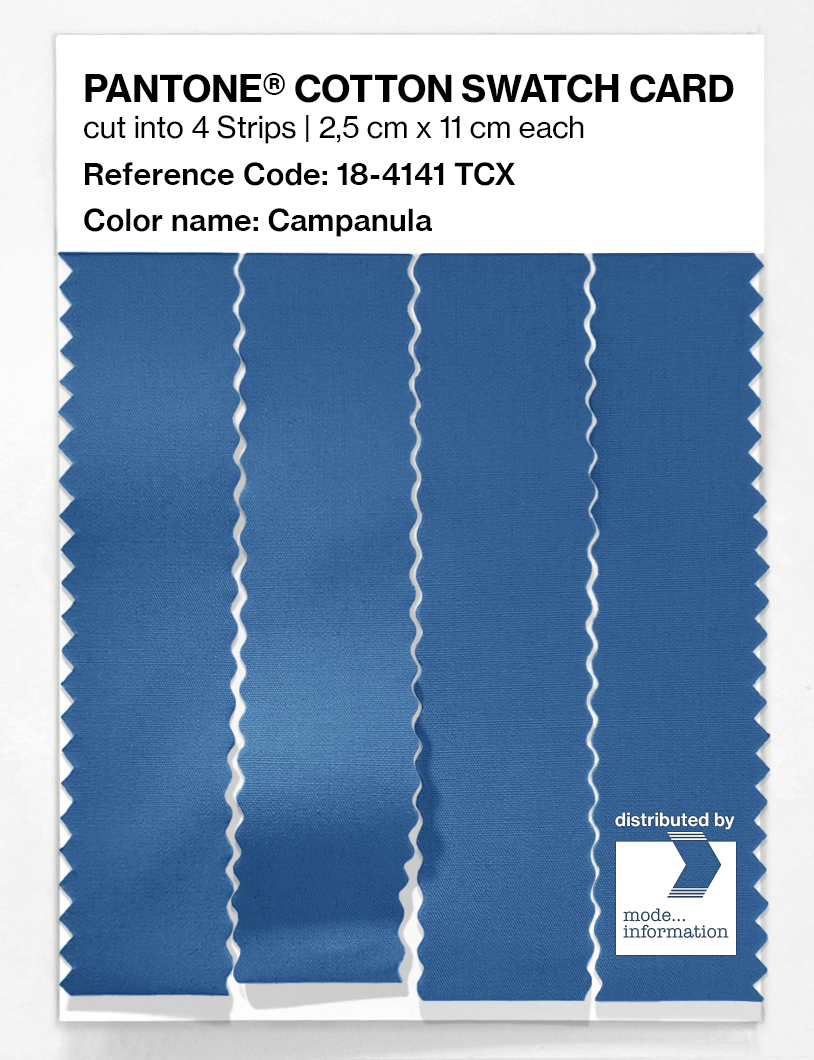 Product image 3 of the product “PANTONE® COTTON SWATCH CARD 18-4141 TCX Campanula ”