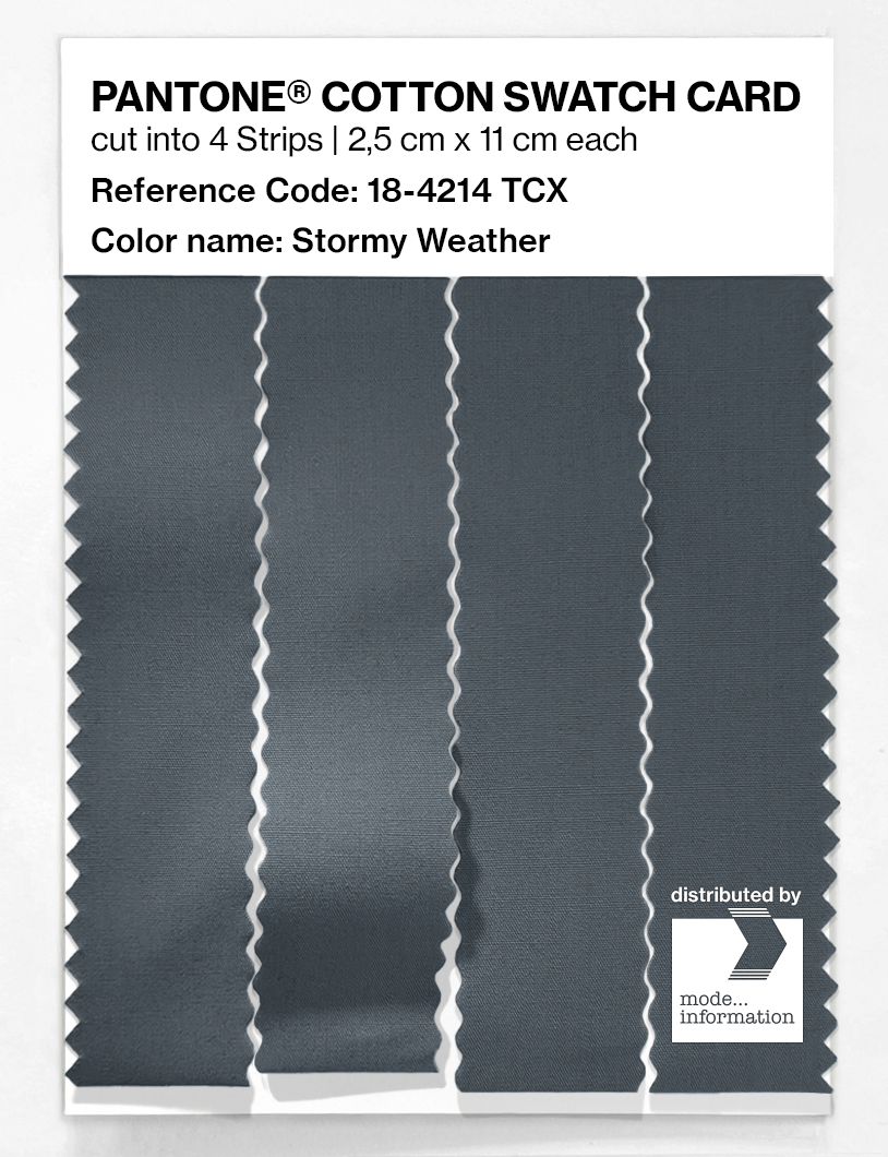Artikelbild 3 des Artikels “PANTONE® COTTON SWATCH CARD 18-4214 TCX Stormy Weather “