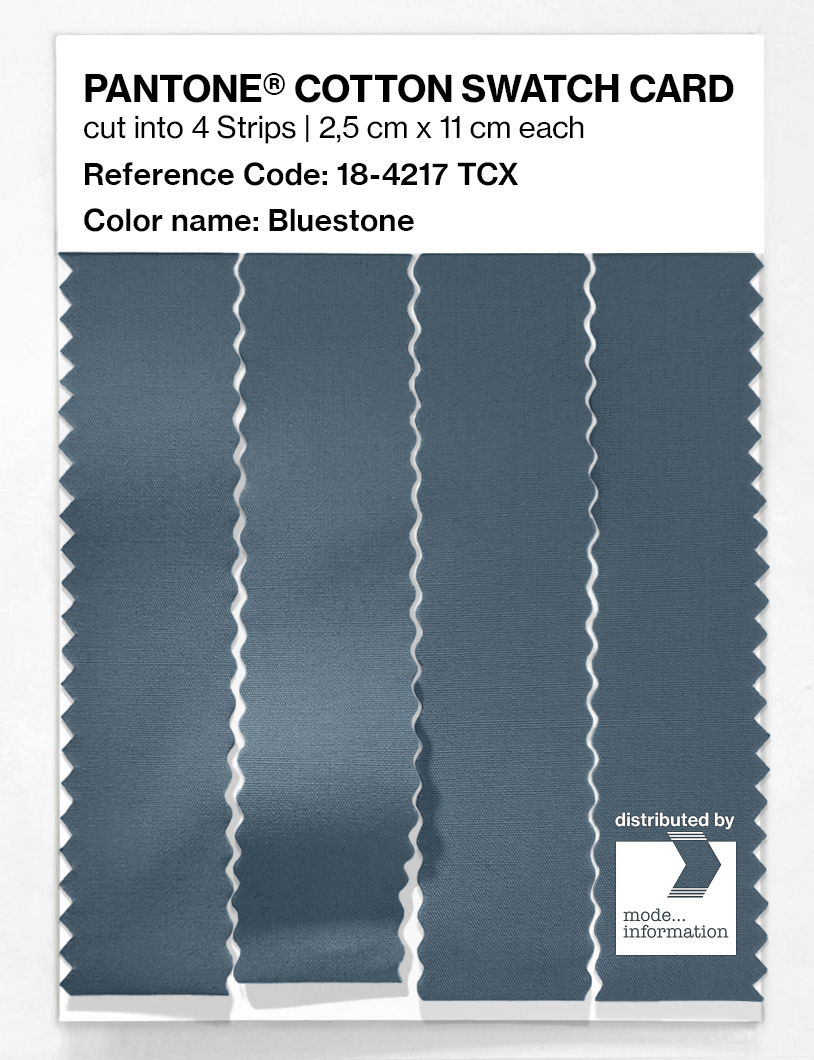 Product image 3 of the product “PANTONE® COTTON SWATCH CARD 18-4217 TCX Bluestone ”