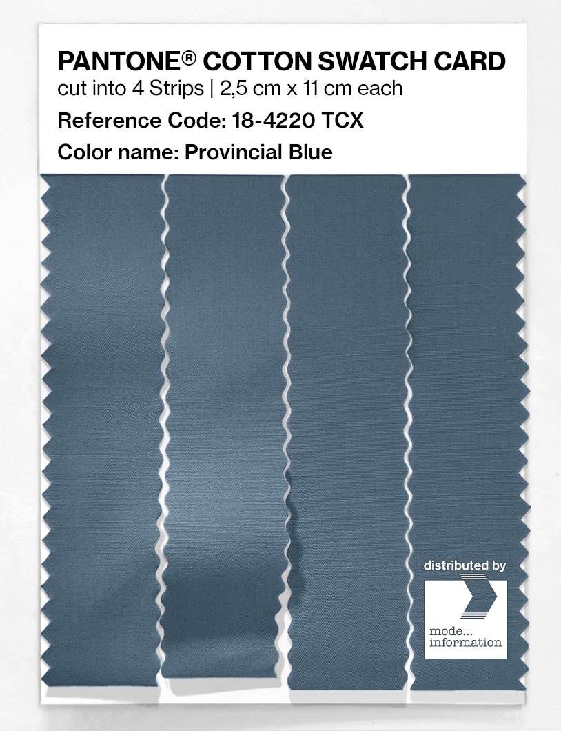 Product image 3 of the product “PANTONE® COTTON SWATCH CARD 18-4220 TCX Provincial Blue ”