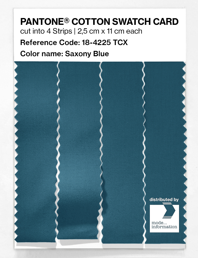 Artikelbild 3 des Artikels “PANTONE® COTTON SWATCH CARD 18-4225 TCX Saxony Blue “