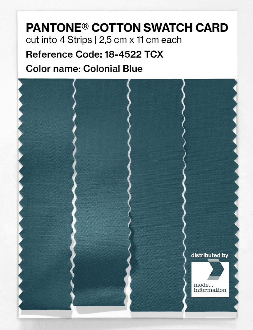 Product image 3 of the product “PANTONE® COTTON SWATCH CARD 18-4522 TCX Colonial Blue ”