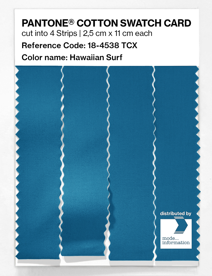 Artikelbild 3 des Artikels “PANTONE® COTTON SWATCH CARD 18-4538 TCX Hawaiian Surf “