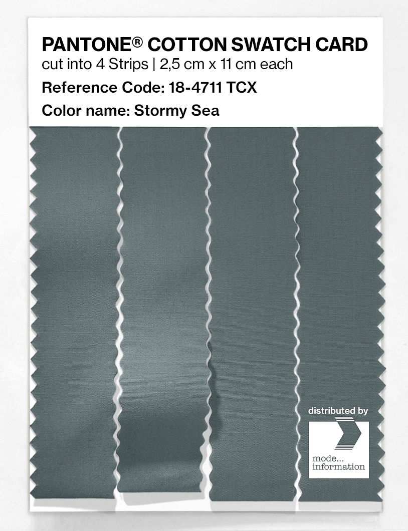 Artikelbild 3 des Artikels “PANTONE® COTTON SWATCH CARD 18-4711 TCX Stormy Sea “