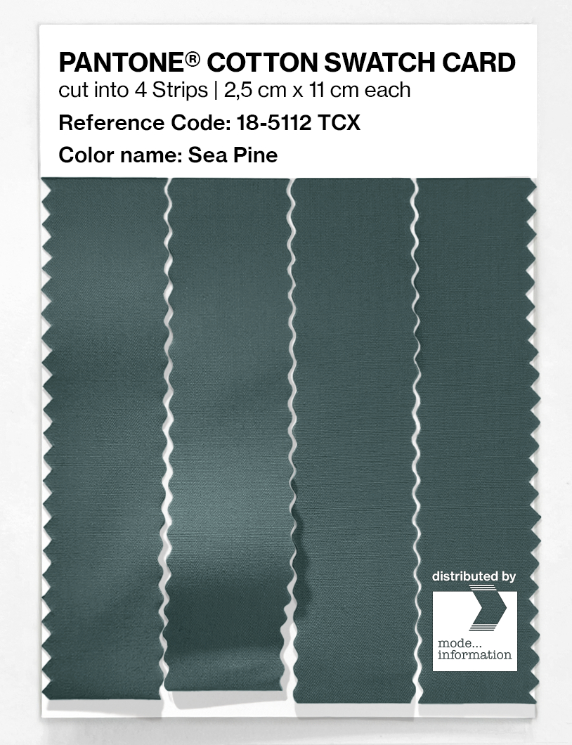 Product image 3 of the product “PANTONE® COTTON SWATCH CARD 18-5112 TCX Sea Pine ”