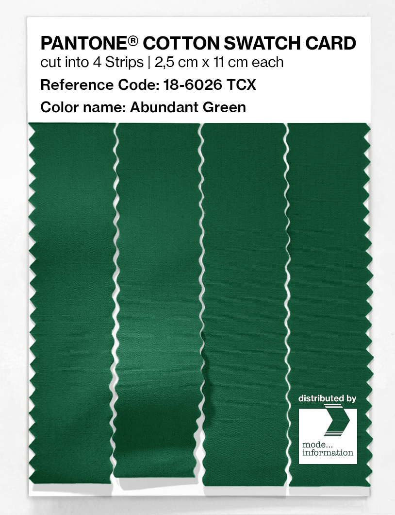 Artikelbild 3 des Artikels “PANTONE® COTTON SWATCH CARD 18-6026 TCX Abundant Green “