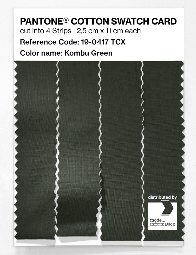Artikelbild 3 des Artikels “PANTONE® COTTON SWATCH CARD 19-0417 TCX Kombu Green “