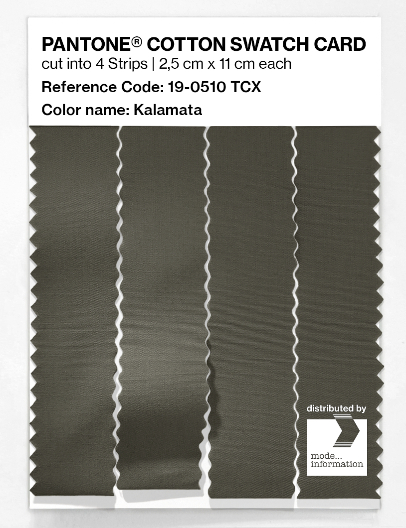 Product image 3 of the product “PANTONE® COTTON SWATCH CARD 19-0510 TCX Kalamata ”