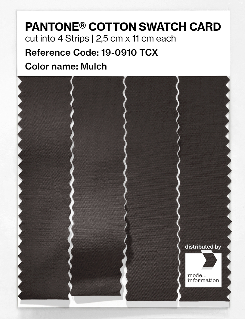 Product image 3 of the product “PANTONE® COTTON SWATCH CARD 19-0910 TCX Mulch ”