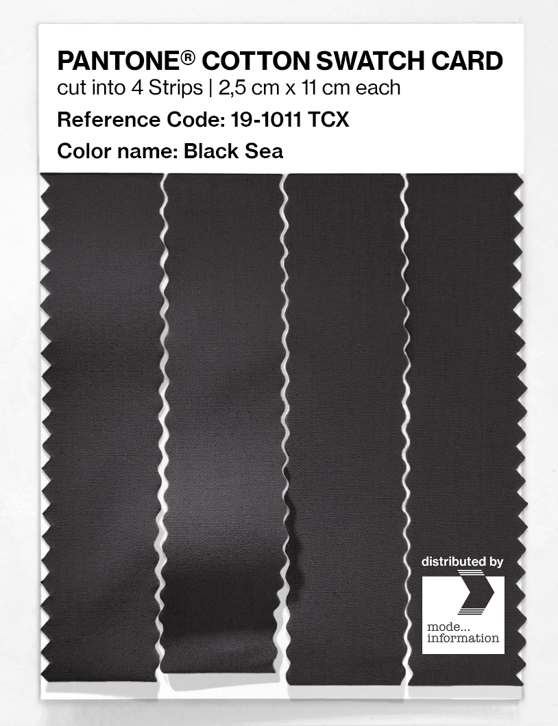 Product image 3 of the product “PANTONE® COTTON SWATCH CARD 19-1011 TCX Black Sea ”