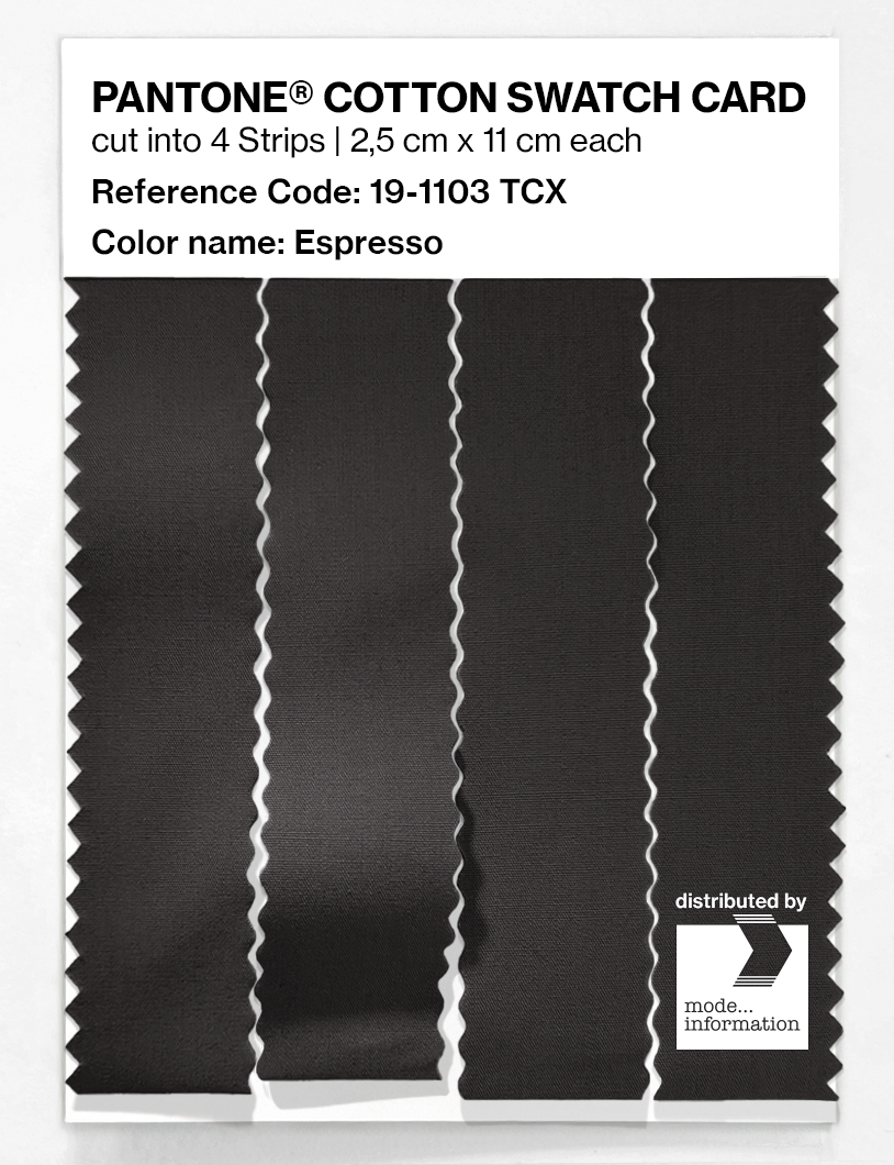 Product image 3 of the product “PANTONE® COTTON SWATCH CARD 19-1103 TCX Espresso ”