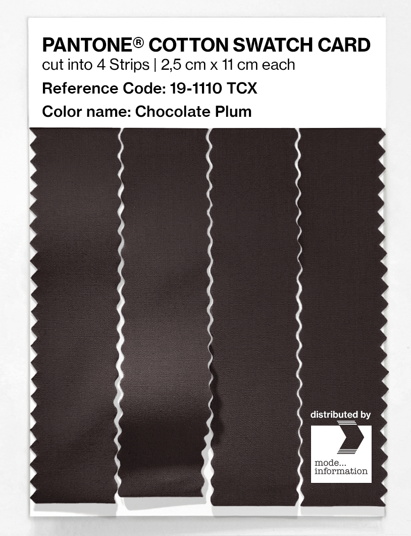 Artikelbild 3 des Artikels “PANTONE® COTTON SWATCH CARD 19-1110 TCX Chocolate Plum “