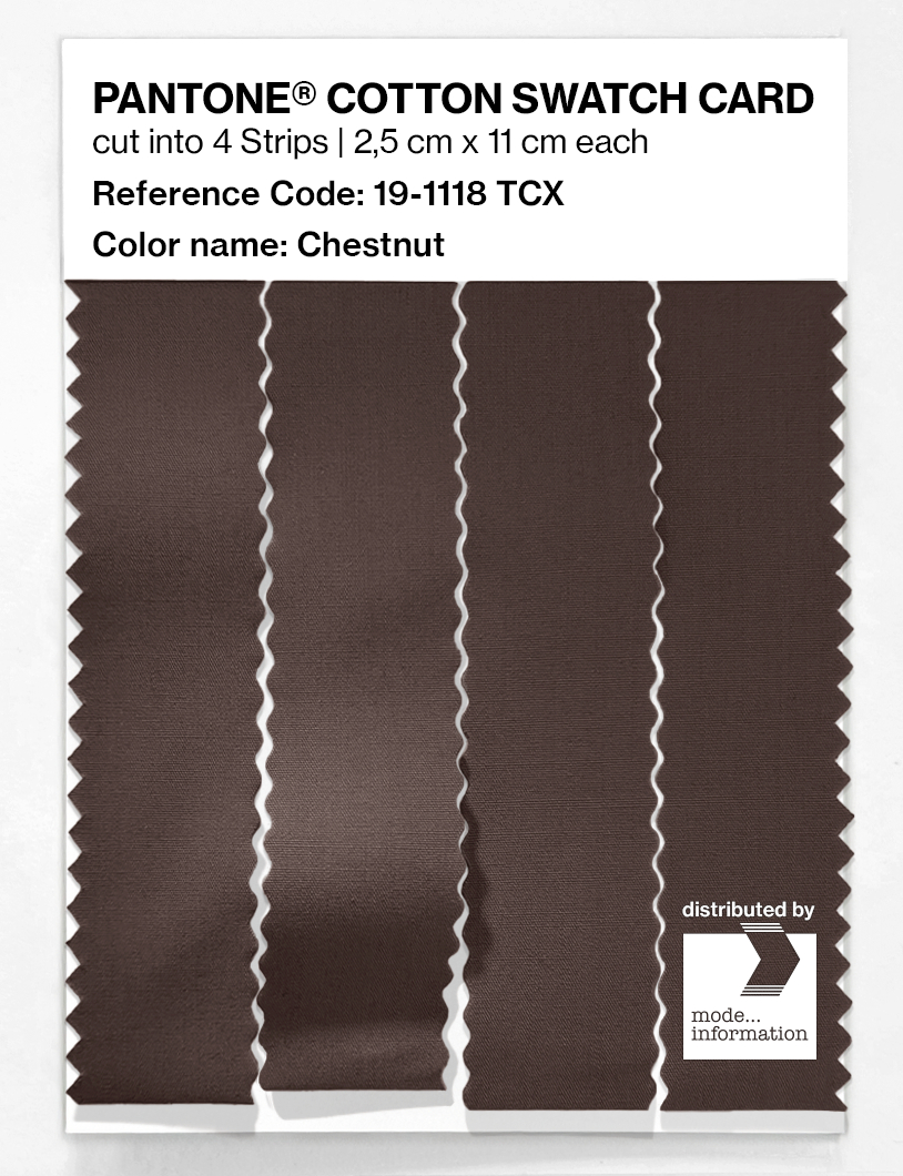 Artikelbild 3 des Artikels “PANTONE® COTTON SWATCH CARD 19-1118 TCX Chestnut “