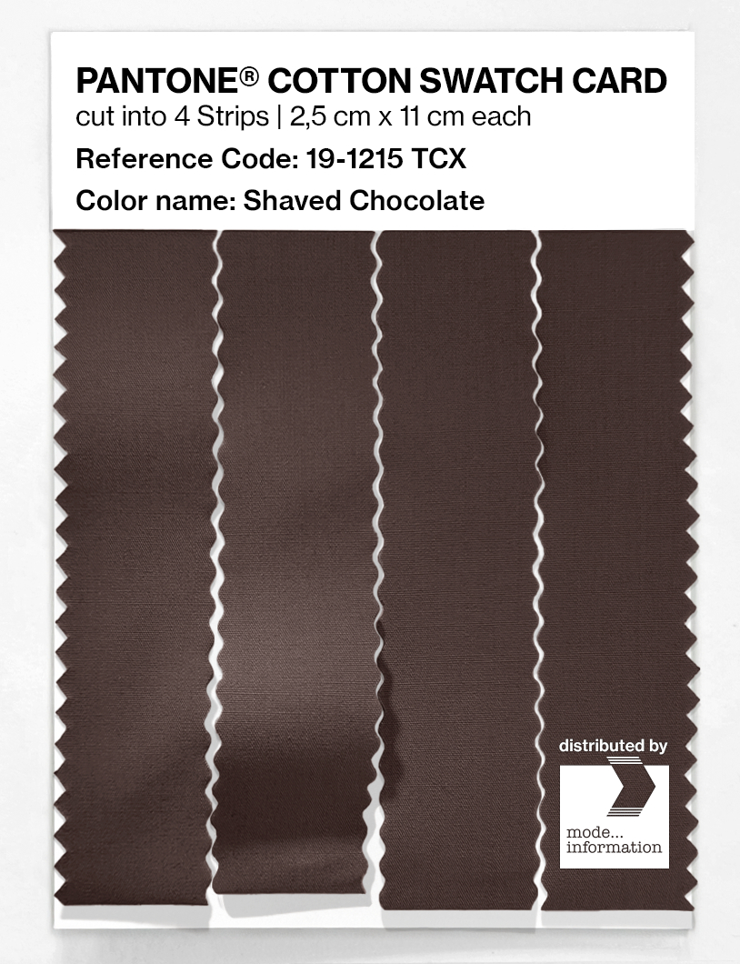 Artikelbild 3 des Artikels “PANTONE® COTTON SWATCH CARD 19-1215 TCX Shaved Chocolate “