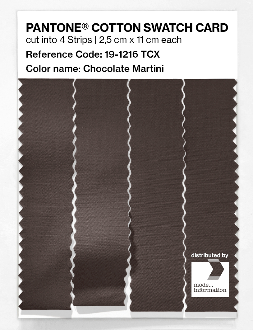 Artikelbild 3 des Artikels “PANTONE® COTTON SWATCH CARD 19-1216 TCX Chocolate Martini “
